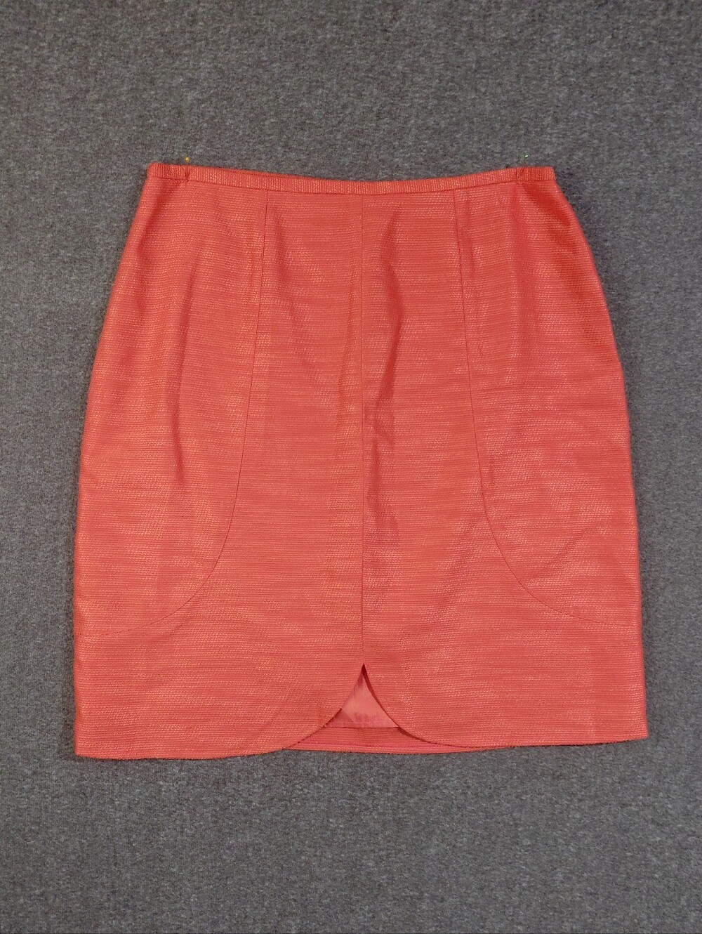 Studio C Coral-Orange Pencil Skirt Sz 14